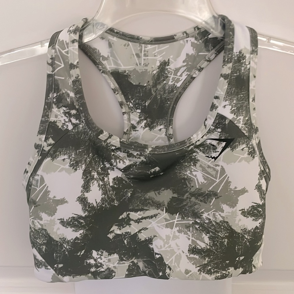 Gymshark Essential Racerback Camo Sports Bra Small Activewear Workout
